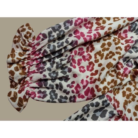 Honeyme Animal Print Babydoll Blouse Size Small NWT - Picture 9 of 10